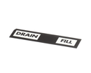 AMERICAN DISH SERVICE 089-9224 DECAL DRAIN/FILL