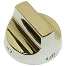 DYNAMIC 14020-01 CHROME METAL BURNER VALVE KNOB