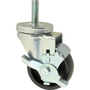 SILVER KING 99276 MEDIUM-DUTY 3-IN SWIVEL STEM CASTER WITH BRAKE 1000 LB LOAD CAPACITY PER SET OF 4