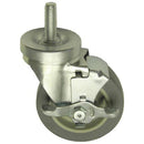 COMPONENT HARDWARE CMT1-4BBN 4 IN THREADED STEM SWIVEL CASTER W/ BRAKE