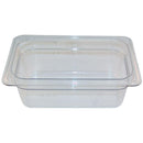 CAMBRO 44CW 1/4 SIZE 4 IN CLEAR CAMWEAR® FOOD PAN