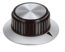 APW AS-56508 KNOB BLACKALUMINUM 2.5DIA 1