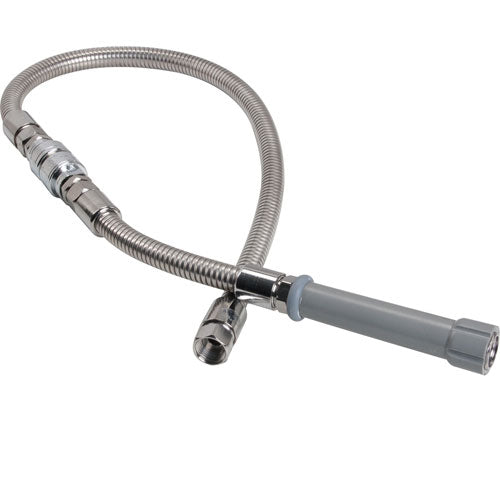 T&S B044V9 44 IN STAINLESS STEEL PRE-RINSE HOSE WITH BACKFLOW PREVENTER