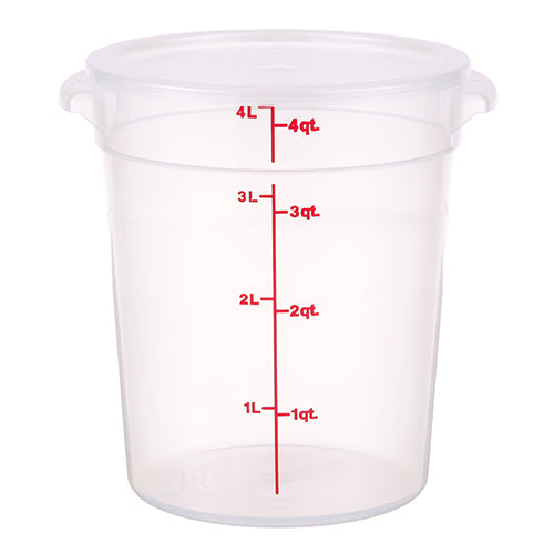 CAMBRO RFS4PPSW3190 4 QUART ROUND TRANSLUCENT