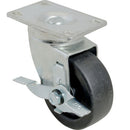MAVRIK 1201014 CASTER PLATE3-1/2-IN W/BRK BLK