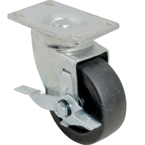 MAVRIK 1201014 CASTER PLATE3-1/2-IN W/BRK BLK