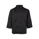 MAVRIK 16602XL 2XL BLACK CHEF COAT 3/4 SLEEVE