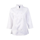 MAVRIK 1871L LG LADIES CHEF COAT WHITE 3/4 SLEEVE