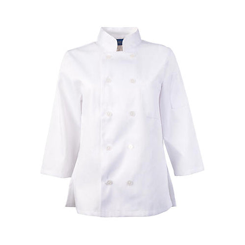 MAVRIK 1871XS XS LADIES CHEF COAT WHITE 3/4 SLEEVE