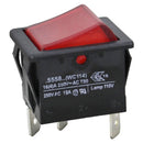 WILBUR CURTIS WC- 114R SWITCH ROCKER (RED) 120V NEON