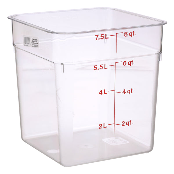 CAMBRO 8SFSCW CONTAINER CLEAR 8QT