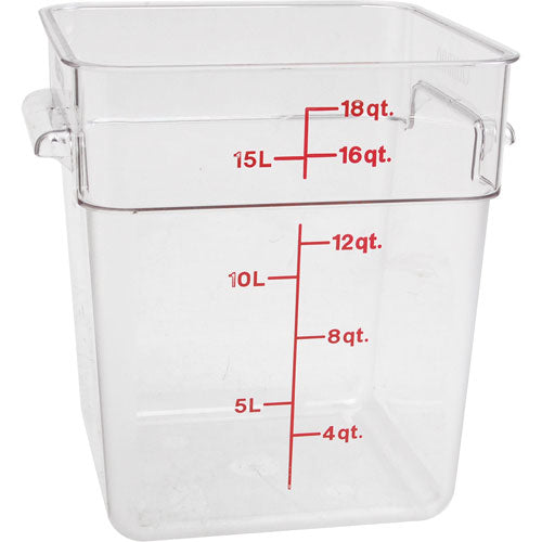 CAMBRO 18SFSCW CONTAINER CLEAR 18QT