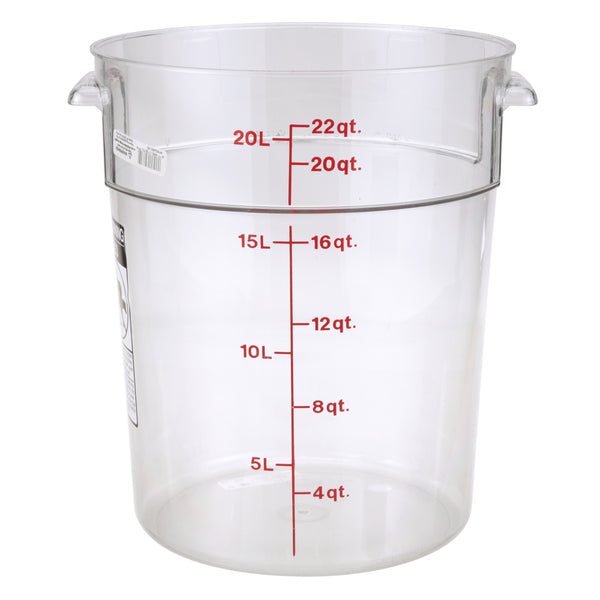 CAMBRO RFSCW22 CONTAINER 12-1/8-INRD 22 QT CLR