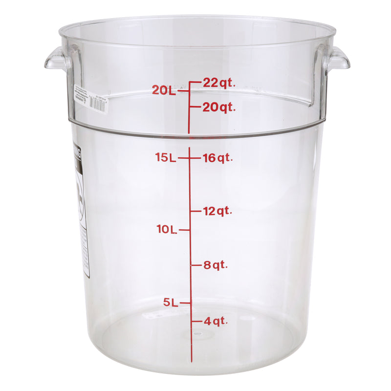 CAMBRO RFSCW22 CONTAINER 12-1/8-INRD 22 QT CLR
