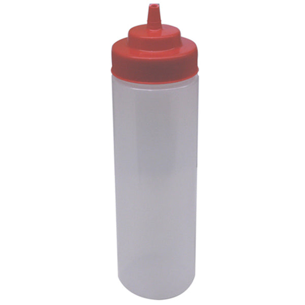 VOLLRATH VOL4924-1302 BOTTLE CLEAR 24OZ W/RED LID