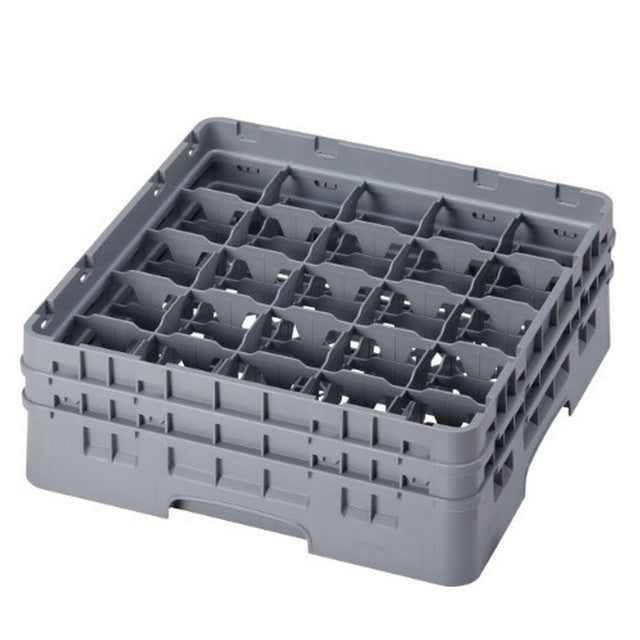 CAMBRO 25S638-151 GLASS RACK 25 COMP -151 SFT GRAY- 6 7/8IN MAX HT