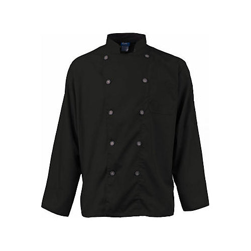 MAVRIK 2122BKSLXL XL MENS ACTIVE CHEF COAT BLACK/SLATE LS