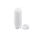 ALL POINTS 8017946 BOTTLE SQ 12OZ FIFO PK12 VSCS LT-BL VL/WH LBL CAP