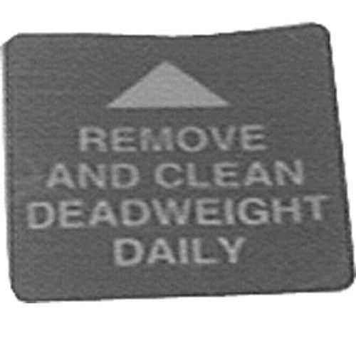 HENNY PENNY 16912 LABEL DEAD WT VALVE