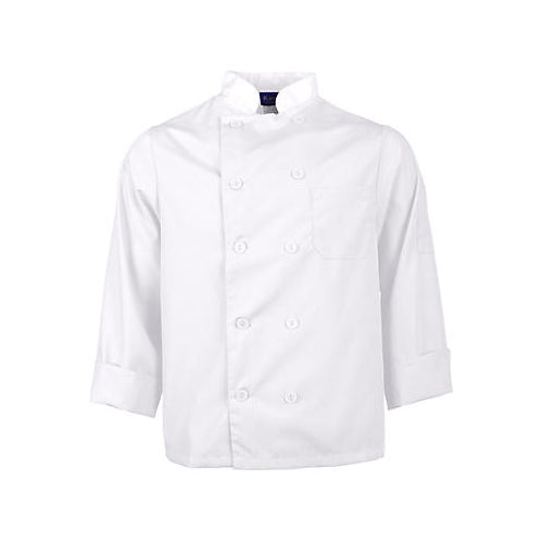 MAVRIK 2577WHTXL XL LW CHEF COAT WHITE LONG SLEEVE