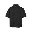 MAVRIK 2578BLK4XL 4XL LW CHEF COAT BLACK SHORT SLEEVE