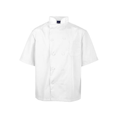 MAVRIK 2578WHTL LG LW CHEF COAT WHITE SHORT SLEEVE
