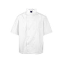 MAVRIK 2578WHTM M LW CHEF COAT WHITE SHORT SLEEVE