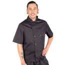 MAVRIK 3905BLKXL XL MENS CHEF COAT LW MESH SHORT SLV BLACK