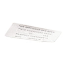 HOBART 00-421727-00015 LABEL CONVERSION (GAS) BLANK