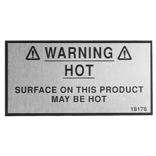 HENNY PENNY 18176 LABEL-WARNING HOT