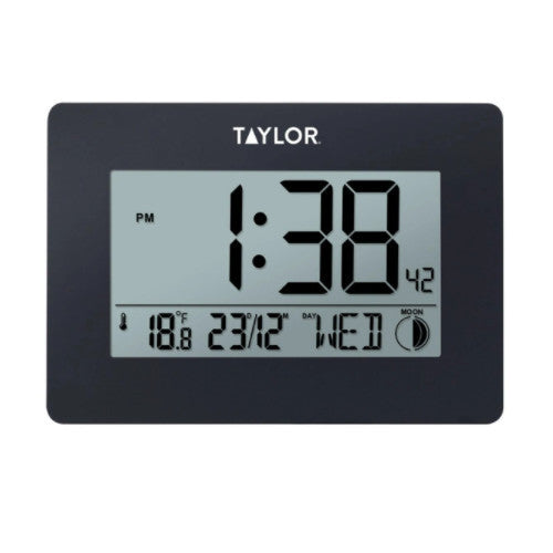 TAYLOR 5265191 CLOCK DIGITAL 14?°F/140?° W/ THERMOMETER AND DATE