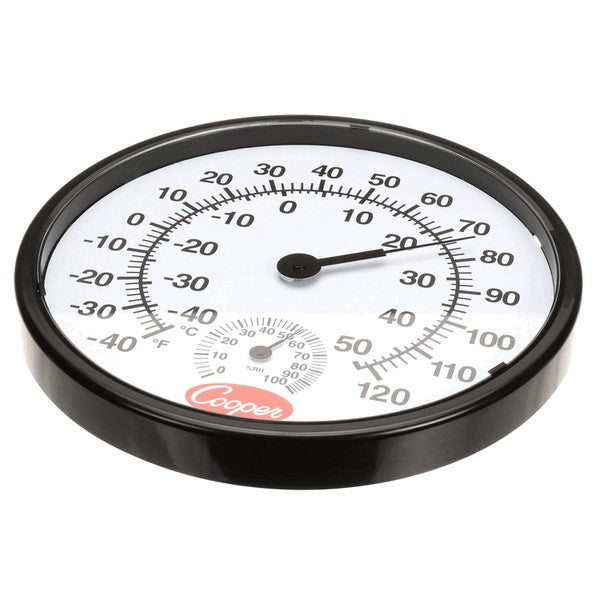 COOPER-ATKINS 212-150-8 12 WALL THERMOMETER -40/120 F/ C W/ HUMIDITY SCAL