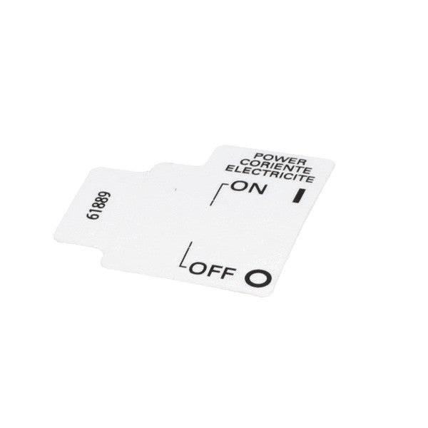 GRINDMASTER 61889 LABEL POWER ON/OFF PIC