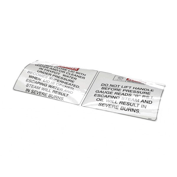 HENNY PENNY 66444 LABEL-OPERATIONAL HAZARDS
