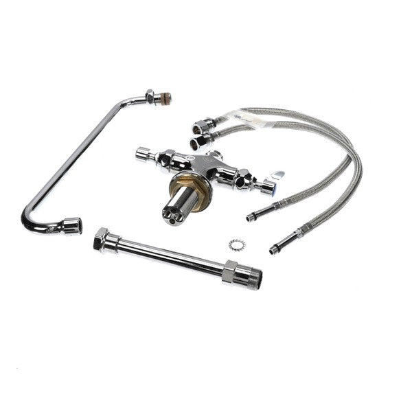 T&S B-0201-02 DOUBLE PANTRY FAUCET SINGLE HOLE BASE 12 SWING