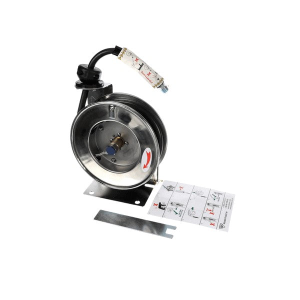 T&S B-7102 HOSE REEL 3/8 ID X 12' HOSE OPEN STAINLESS STE