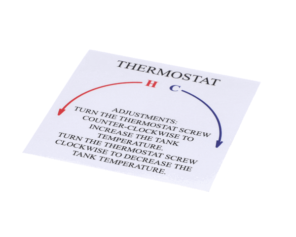 AMERICAN DISH SERVICE 289-9237 DECAL THERMOSTAT ADJUSTMENT
