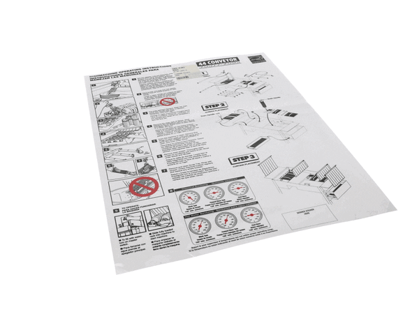 AMERICAN DISH SERVICE 289-9301 WALL CHART CLEANING CONVEYOR