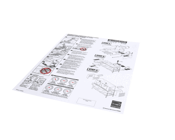 AMERICAN DISH SERVICE 289-9304 WALL CHART CLEANING CONVEYOR