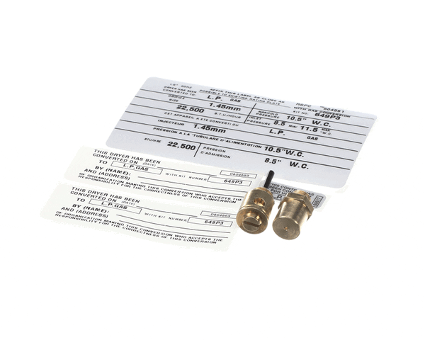 ALLIANCE LAUNDRY SYSTEMS 649P3 KIT CONV-DRYER-NG TO LP-22500