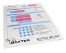BAXTER 01-100V16-00144 LABEL WATER METER CONTROL