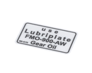 BELSHAW MD-0172 LABEL-USE LUBRIPLATE FMO-900AW
