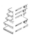 BKI GL0330 END GLASS 5 CASCADE SHELVES MD