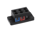 BUNN 07038.0002 TERMINAL BLOCK; 3 POLE BLK/RED/BLU