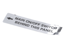 BUNN 47074.0000 DECAL MAIN ON OFF SWITCH BEHIND PANEL