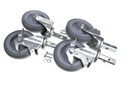 CRESCOR 0569331BK CASTER KIT 5-IN STEM W/BRAKE