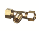 CROWN STEAM 9738-6 BRASS COMP. TEE; 3/8-INCH T X 1/4-INCH MPT X 3/8
