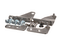 GLASTENDER 06006208 HINGE SET AND BRACKETS 180^ SWING 2 WALL COOLER