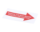 CECILWARE 04.MP0089.001 REMOVE BOLT FRONT STICKER