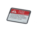 HENNY PENNY 178614 LABEL-LID DANGER NOR